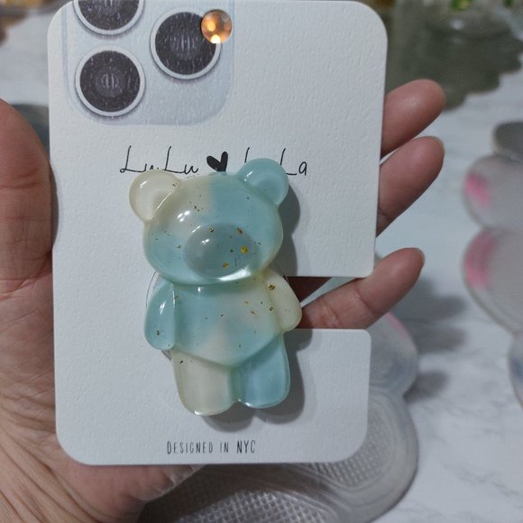 LuLu LaLa Beautiful Unique 3D Multi Colored Bear Phone Grip Phone Accessory Cute - Picture 1 of 2